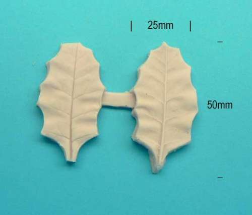 Holly Leaf Silicone Veiner - Click Image to Close